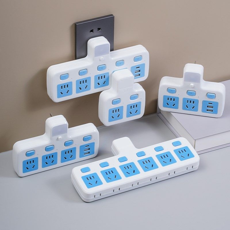 带开关分控家用多用插座转换器大功率万能转换扦座多插座插排扦座