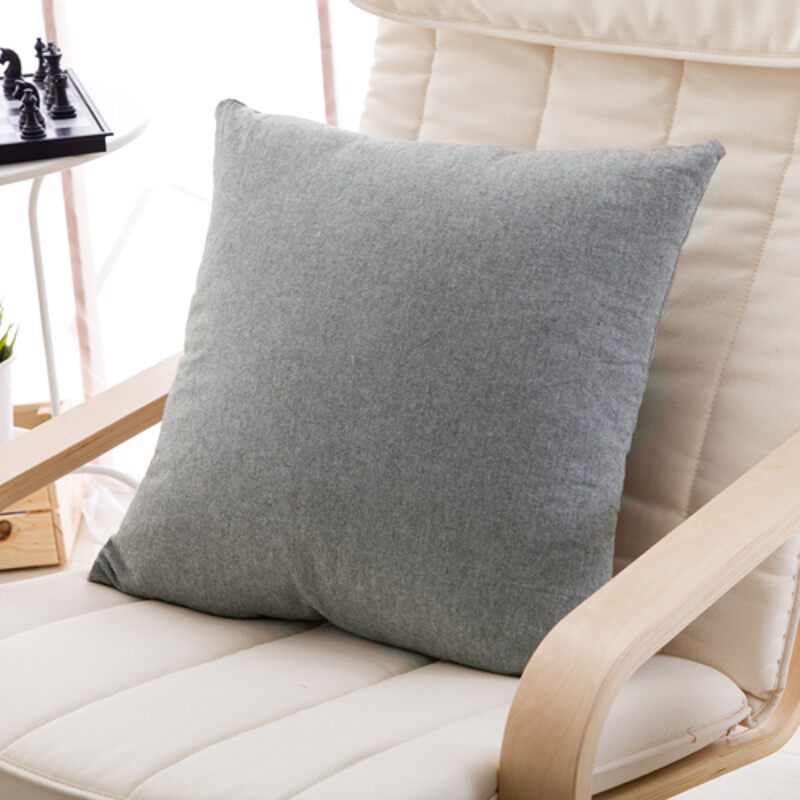 纯棉韩式水洗棉抱枕套不含芯条纹格子靠枕全棉粉色沙发靠垫靠背