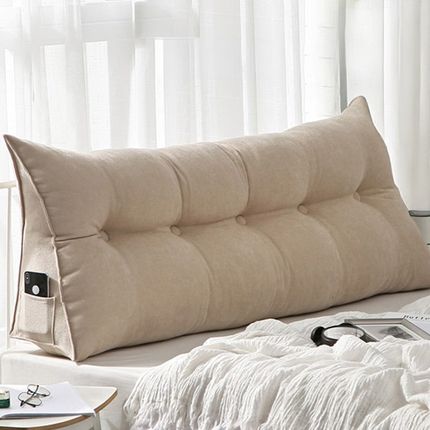 床头软包靠背靠枕床绒布靠垫2024新款床靠背垫优质丝绵填充可拆洗