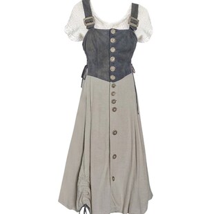 设计针织上衣两件套 新款 大码 胖mm冷淡高级感气质背带连衣裙女夏季