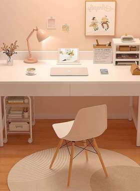 电脑桌台式家用书桌学生写字桌简易出租屋白色桌子女生卧室化妆桌