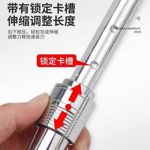 6E3X棘轮快速扳手小飞中飞大飞扭力扳子72齿伸缩加长套筒扳手汽修