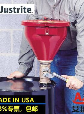 杰斯瑞特JUSTRITE实验室漏斗工业级漏斗6英寸阻火器钢桶漏斗08203