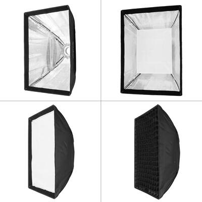 金属6口0X90荣方形柔光影箱保直播灯罩视闪光灯箱MR6090格栅网格