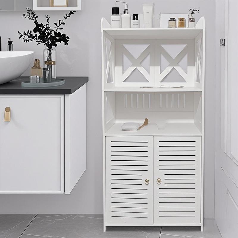 生间大容卫量落地收纳置物架浴室多置物架层收用纳架家厕所多功储