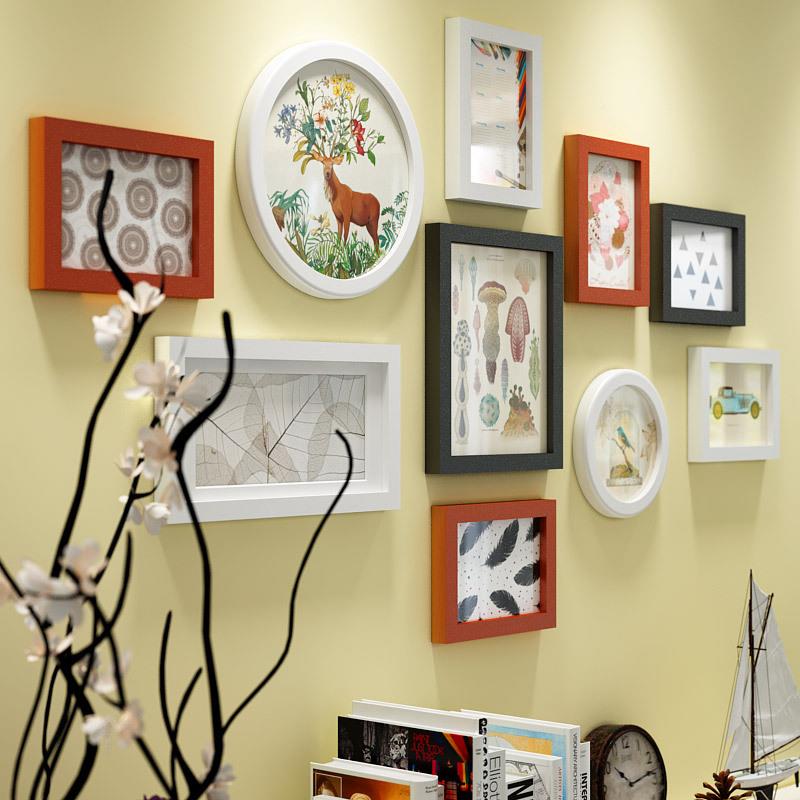 包邮花圆雕素木相框相现实代创2611意照片墙/框墙