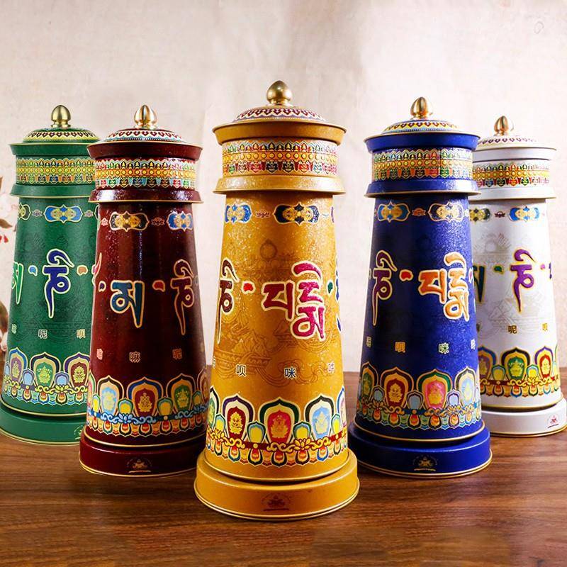 电动转金筒多罗五括行转动FXX轮藏用品黄财神绿度传母唐转动筒摆