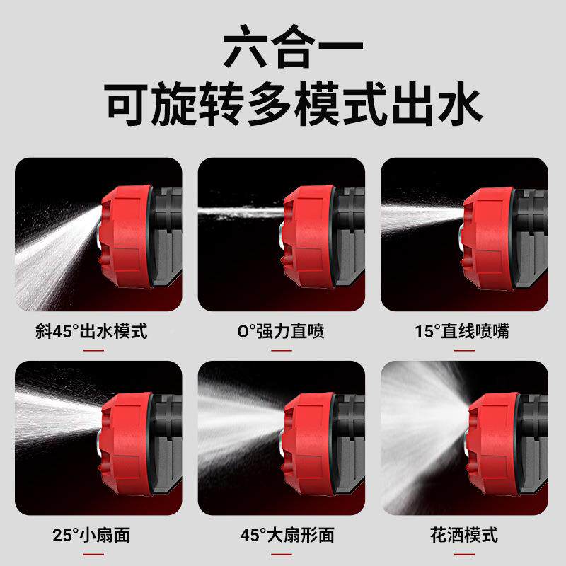 杰诺无线newF0洗车机车枪车家用锂高压电洗池刷车大充功率手持电