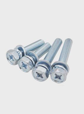 螺丝GB904.API13头不锈外钢凹脑凹凹穴六角三组合十字槽组7合螺丝