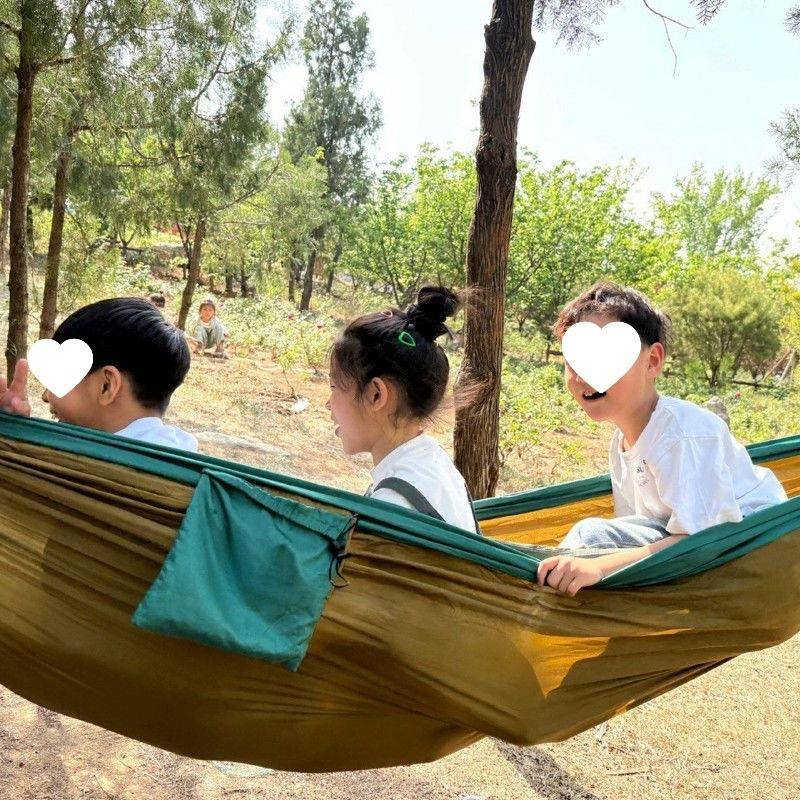 尼龙吊床户外单防侧翻轻薄497人双人野室外家用降落伞布便携内式