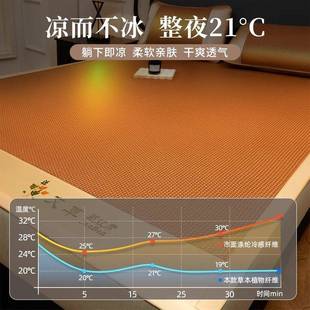 艾草厚加藤席夏季 凉席CVF子可折叠席冰丝席席竹单人学生宿舍夏天