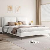 卧套室成家具实木床皮艺床大床婚酒床店68694床出租房软包猫爪皮