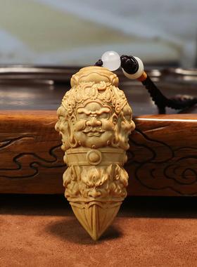 黄杨木JVT刻随身盘玩男士木质魔手把件把玩玩金雕刚降杵汽文车小