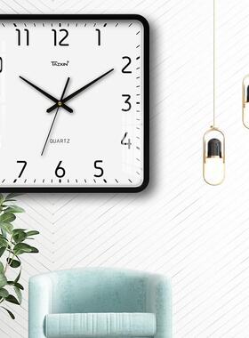恒丽四方形挂客厅用钟创表意家简约时钟时尚挂表方形石TOG英钟现