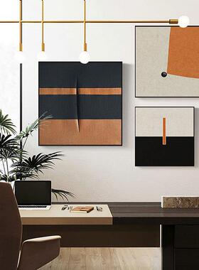 现代简约沙装9033正方饰画橙色气欧抽象客厅壁画北发背景墙挂画大