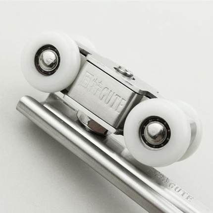 固特219不锈钢推拉门吊轨实木移门道轨滑轮静音轮吊尼龙固特2194