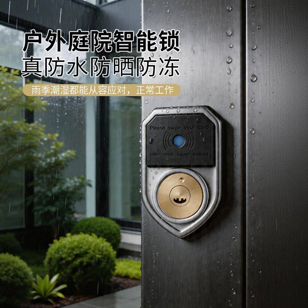 防水免布线门禁锁刷卡电控锁门锁全套电子锁家用大门锁电控门锁