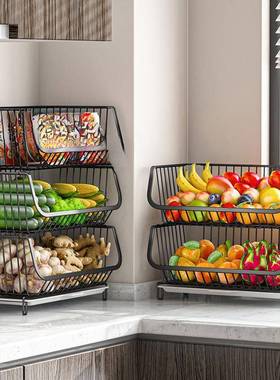 厨房台蔬菜置物架菜架子多放JAI菜筐收纳窗台层菜面篮子姜蒜