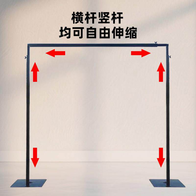 新款婚庆道具背艺户背景架铁伸缩架子kt04板景架舞台外婚礼拱门架