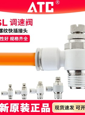 ATC气管螺纹接头SL节流调速ASL4/6/8/10/12-M5/01/02/03/04
