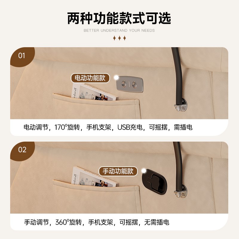 帕沙曼单人沙发布艺小户型客厅阳台书房电动沙发椅多功能懒人沙发