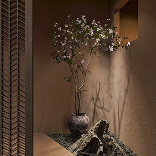 仿真绿植大型海岛繁花盆景室内门店茶社装饰家居假植物落地摆件