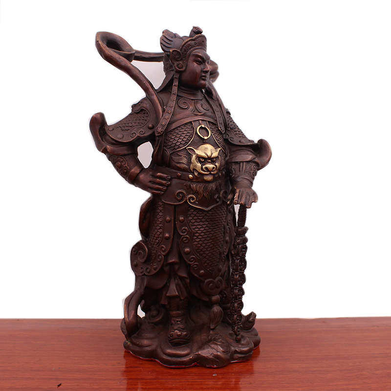 包邮纯铜佛像韦陀摆件伽蓝韦驮菩萨像护法关公铜像菩萨