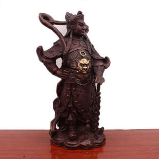 包邮纯铜佛像韦陀摆件伽蓝韦驮菩萨像护法关公铜像菩萨