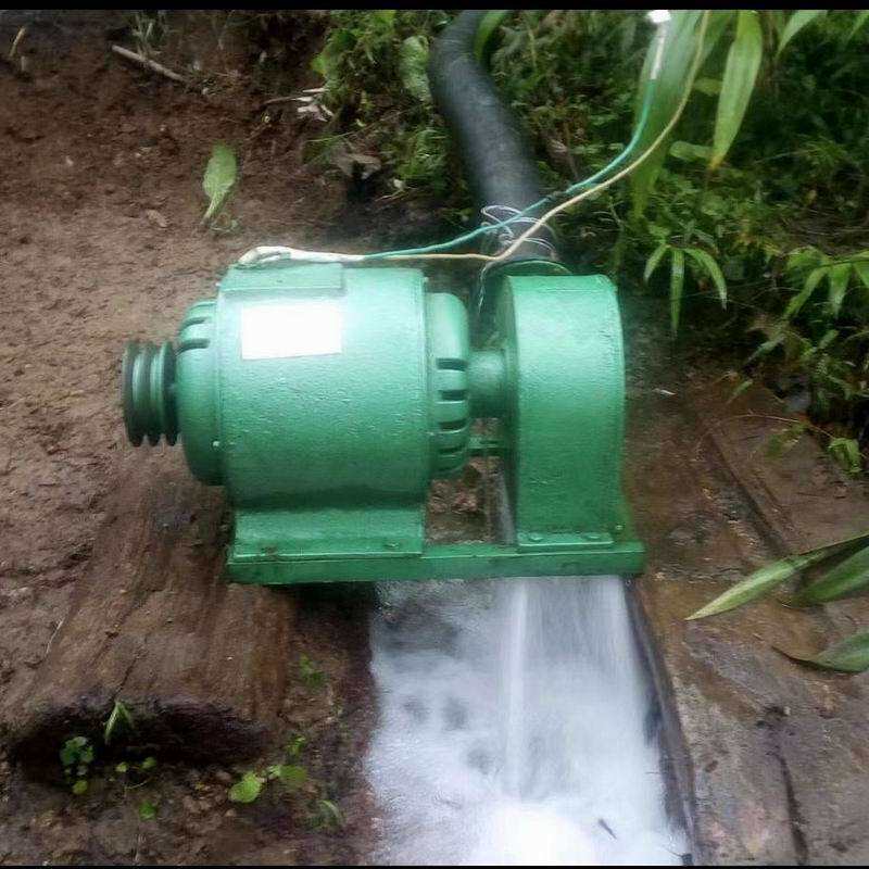 厂家 4kw卧式水力发电4000w水轮发电水流家用发电斜击式水发电
