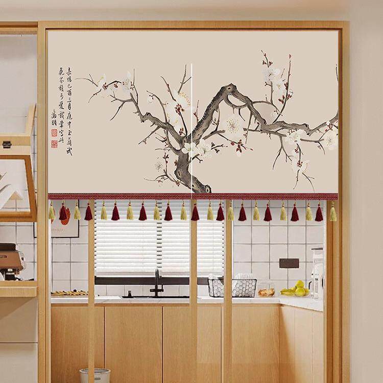 中式门帘隔断帘家用卧室厨房半帘布遮挡厕所客厅卫生间免打孔挂帘,3C数码配件,其它配件,淘宝优惠券,粉丝福利购,淘宝优惠卷