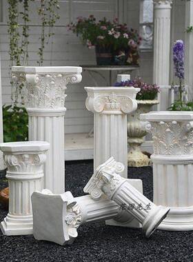 欧式花园复罗柱马子摆件ABI庭院别墅门家居装饰婚庆路引口雕塑底