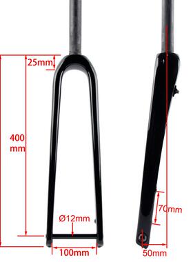 ievele全碳纤维公车路车瓜G前rave前叉直管锥管筒轴平638装碟刹l