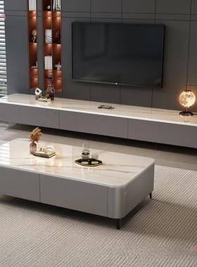 几板茶客厅家用22岩5新款小户型轻奢高级现0代简约落BCX地电视柜