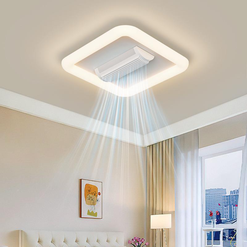 无品牌/广室卧风扇灯简约现代东中山无灯具新款滚筒式叶风扇云朵