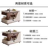 升岩降茶几可动钢化玻璃移沙发边几多功木能全实创意客厅板小升降