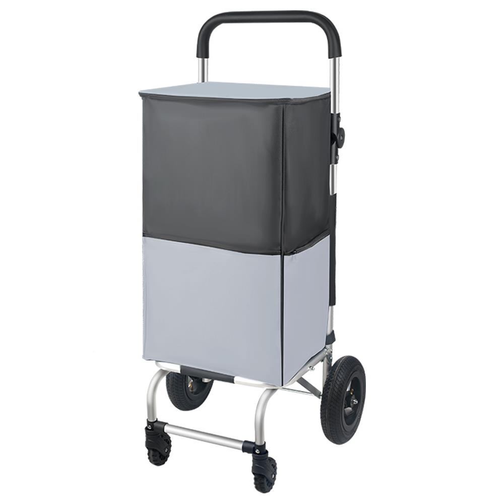 RI0T购物F76H6H9J车买小拉车超大量容菜充气四轮菜篮杆车家用折叠