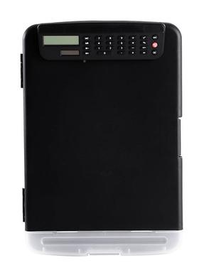 4便携式塑料剪贴板带83301T（存计算器储学a校办夹公室多功能收纳