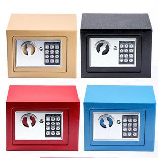 儿童保险钱柜家用存罐2咖色【电25年办公保险箱码箱成人储密蓄罐