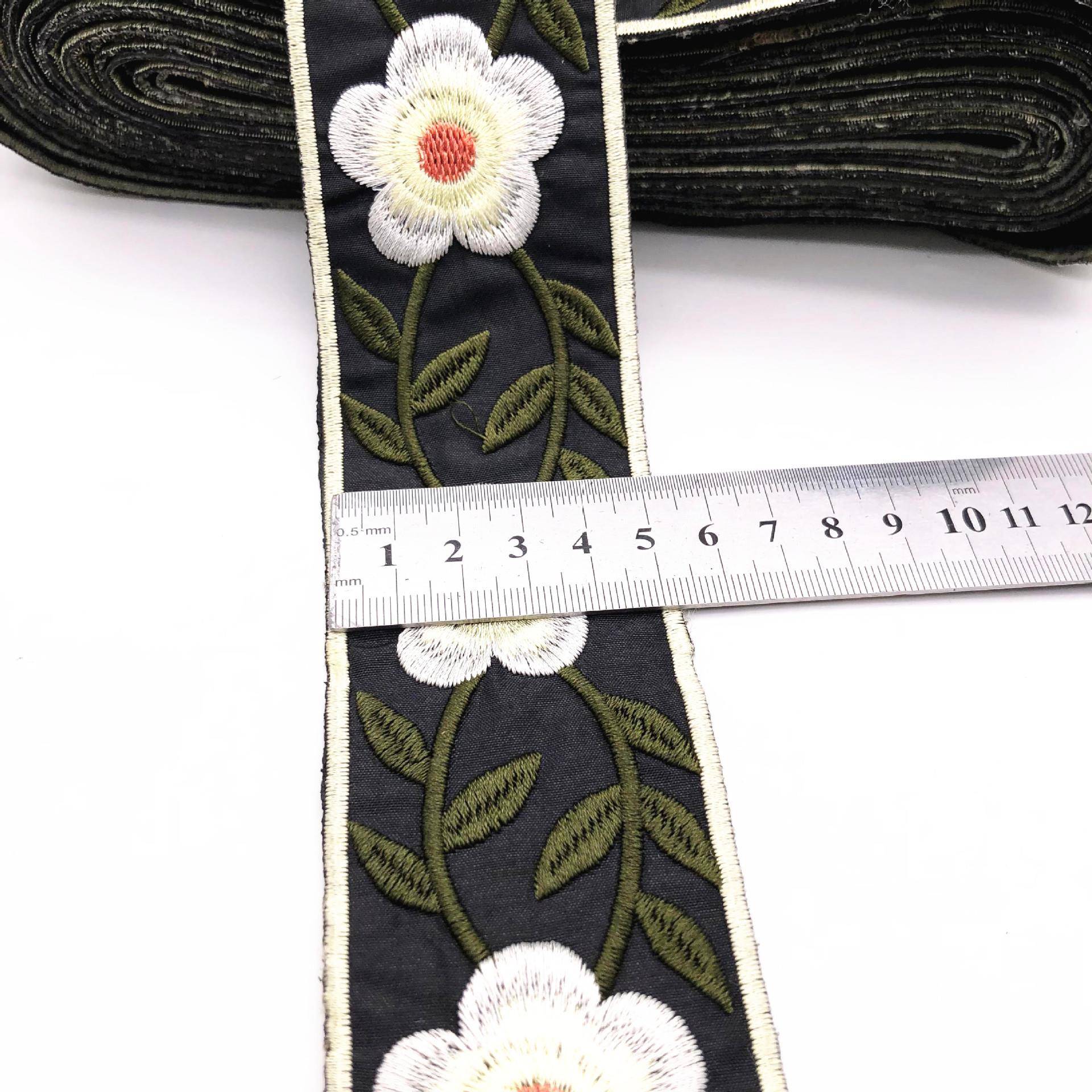 新款彩色民族提服花带刺绣花边FY621322箱包鞋帽装辅料织电脑绣花