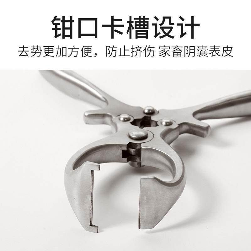 不锈猪用钢不钢无血去势锈钳阉割骟猪工具钳小去动物OAF势夹蛋钳