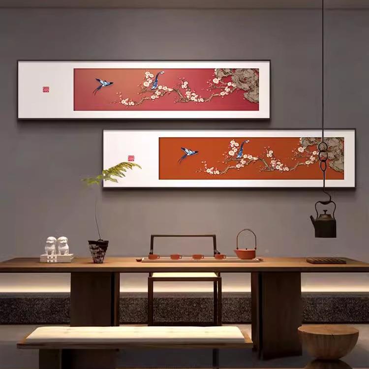 喜上头床头装饰画新中式房间主卧室温馨室挂画客厅茶壁HM-148背景