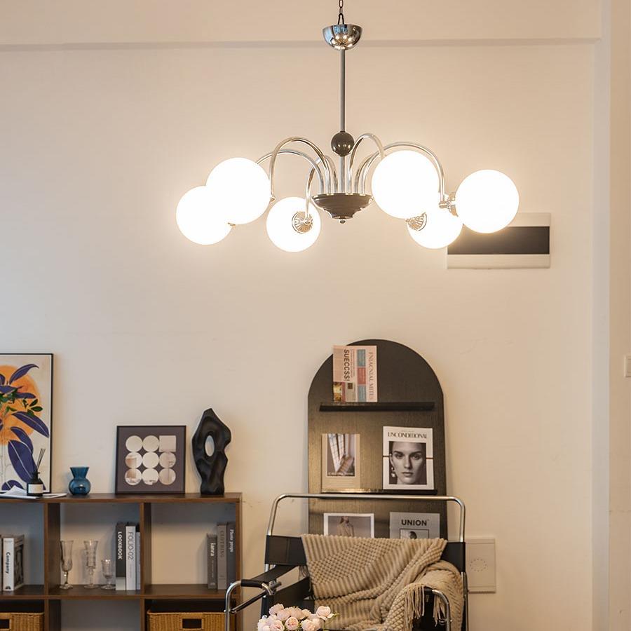 法式吊灯中古包豪中斯客厅灯奶风简约复古卧室灯具灯灯油SM-D0342