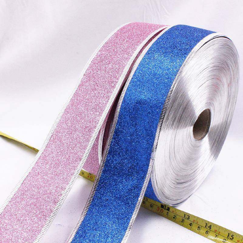 圣节庆日装饰NJD葱粉丝带/织礼带品包装带诞服装辅料金织带婚庆家