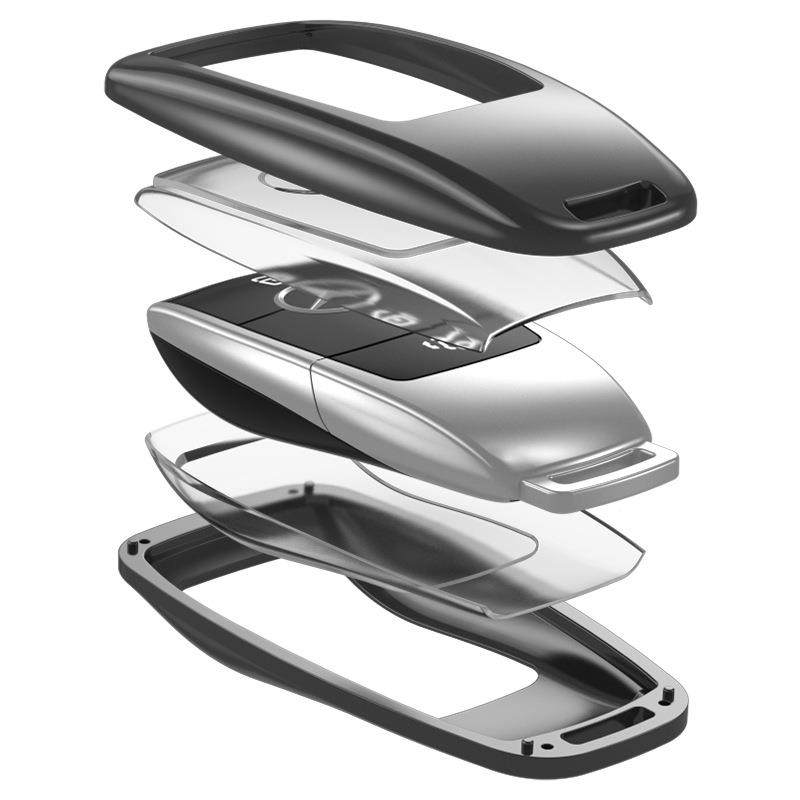 适合用于驰铝金汽车钥匙套ES级C260LE2奔驰A1钥00系升奔级皮绳全