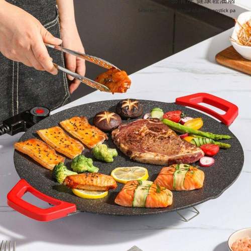 电烤盘家用烤肉粘烧烤一锅体韩式多功能煎烤盘锅不锅烧烤炉烙厂家