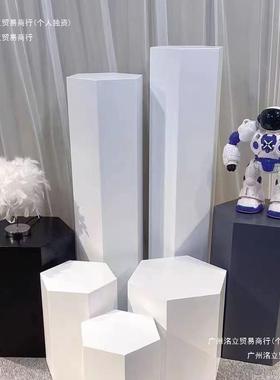 六柜展边形木质烤漆示台圆柱方形组合异形展示308台服饰花店展示