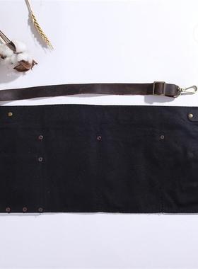 日工SS039作服干韩油腊半画身围裙餐饮咖啡师包面房画围裙男女围