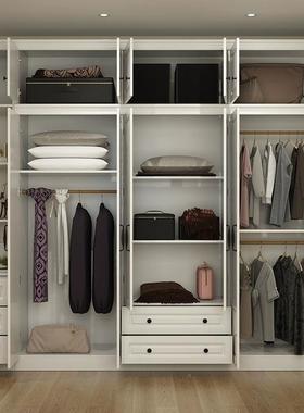 柜卧室用白色出租UNY房平四家六门柜子衣柜组开合衣拼装带梳妆台