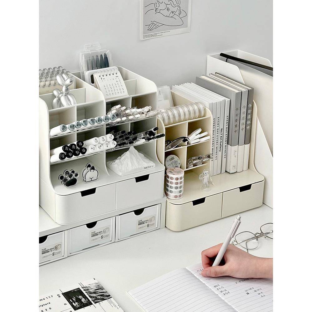 笔筒纳盒办公桌面大容J11023量式高级感室学生斜插多功能收亚克力