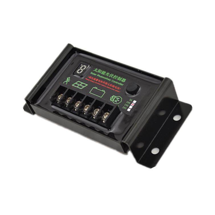 9.6V12.8V光伏控制器10A防水锂电铅酸太阳能电池板控制器PWM充电